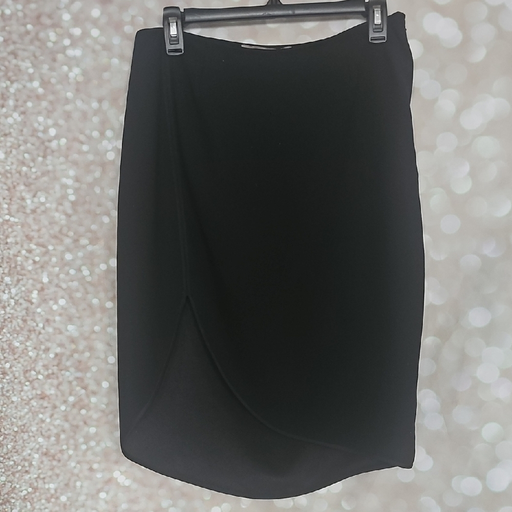 Halston Heritage Asymmetrical Black Skirt